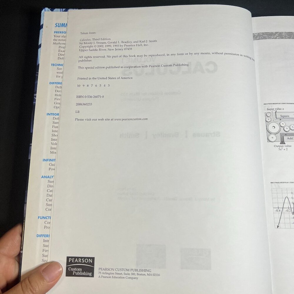 Vol 1 Calculus Textbook Custom Edition for Math 135 Rutgers University w/ CD-ROM - Picture 4 of 8